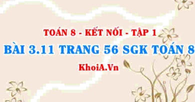 Bài 3.11 trang 56 SGK Toán 8 tập 1 Kết nối tri thức